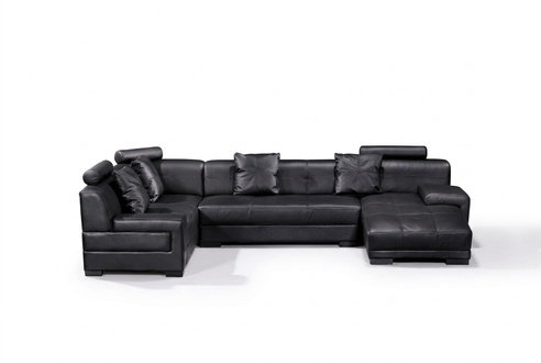 Ledersofa Couch Wohnlandschaft Ecksofa Eck Garnitur Modern Design Dekor
