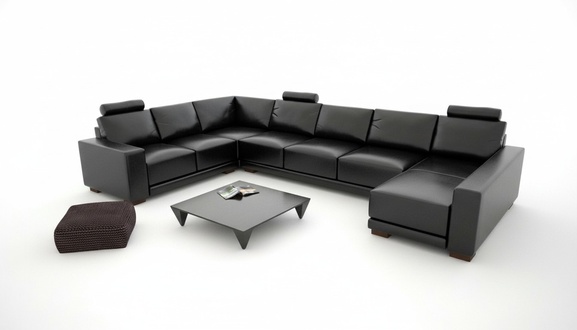 Ledersofa Couch Wohnlandschaft Ecksofa Eck Garnitur Design Modern Sofa mit USB