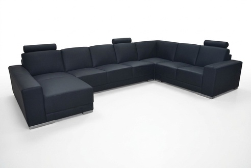 Ledersofa Couch Wohnlandschaft Ecksofa Garnitur Design Modern Deko Sofa