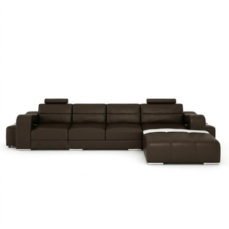 LEDERSOFA ECKSOFA COUCH DESIGNER PISA WOHNLANDSCHAFT COUCH Neu SOFA L FORM BETA