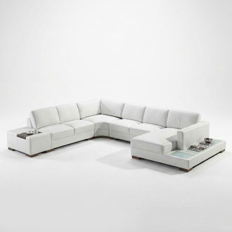 Ledersofa Ecksofa Sofa Wohnlandschaft Polster Sitz Eckgarnitur XXL Big Sofas Neu