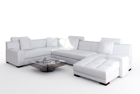 Ledersofa mit USB Wohnlandschaft Ecksofa Eck Garnitur Design Modern Sofa A1111