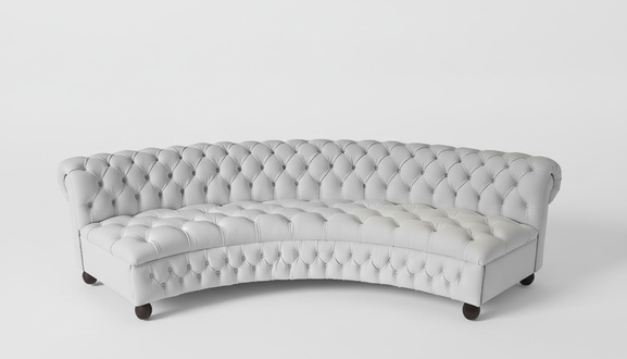 Ledersofa Sofa Couch Rundsofa Runde Couchen Rund Sofas Chesterfield