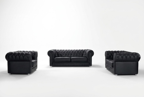 Ledersofa Sofa Couch Sofagarnitur Sitzer Garnitur Design Moderne Sofas