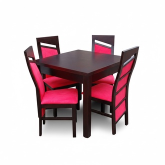 Lehnstühle Design Ess Tisch + 4 Stühle Set Garnitur Zimmer Gruppe 5 tlg. Tische