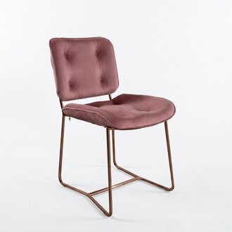 Lehnstühle Lehnstuhl Einsitzer Stuhl Polster Design Rosa Möbel Textil