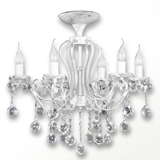 Lüster Kristall Deckenleuchter Kronleuchter Deckenlampe Lampen Weiß