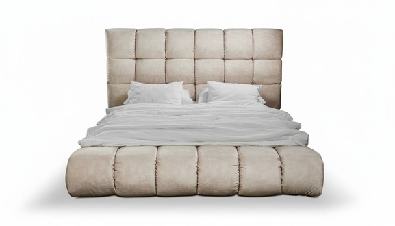 Luxuri Plüsch Bett im Schlafzimmer groß handlich Designer Bett Neu Innenbereich