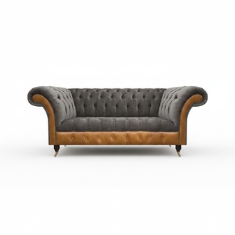 Luxuriöse Graue Chesterfield Sitzmöbel Wohnzimmer Couchen Edle Sofas