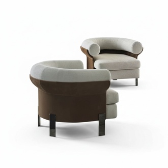luxuriöse Sessel Modern Sessel Fernseh Couch 1 Sitzer Sofa Textil Stoff
