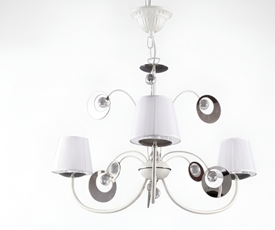 Luxuriöser 3x Lampen Kronleuchter Deckenleuchte Art déco Weiß Neu