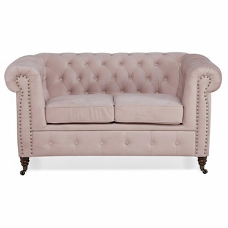 Luxus 2 Sitzer Couch Polster Sofa Textil Stoff Couchen Garnitur Chesterfield Neu