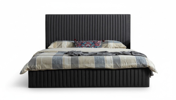 Luxus Bett 180cm Schlafzimmer Modern Möbel Hochwertige Weiß Holz Grau