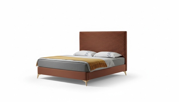 Luxus Bett Polsterbett Leder Schlafzimmer Betten 180x200cm Doppelbett Hotel Ehe