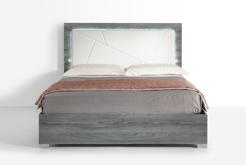 Luxus Bett Schlafzimmer Betten Moderne Holz Doppel Schlafbett Grau