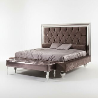 Luxus Chesterfield Betten Königliches Textil Bett Palast Hotel Doppelbett Neu