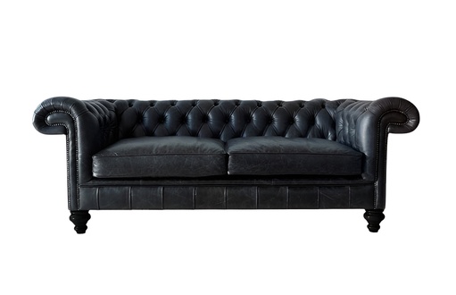 Luxus Chesterfield Dreisitzer Klassische Couch Leder Polster England