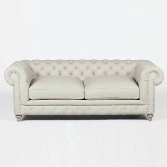 Luxus Chesterfield Dreisitzer Klassische Leder Polster Couch England