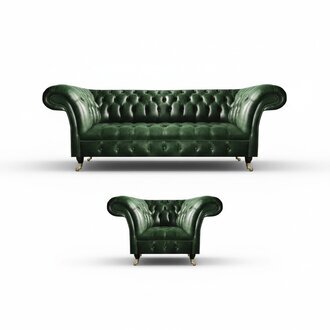 Luxus Design Einrichtung Sessel Sofagarnitur Sofa Dreisitze Couch Chesterfield