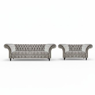 Luxus Design Möbel Komplett Sofa Sitzmöbel Sessel Neu Einrichtung Chesterfield