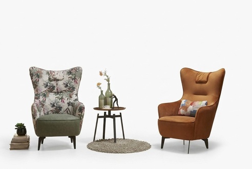 Luxus Design Möbel Stühle Moderner Design Deko Sessel Textil Wohnzimmer