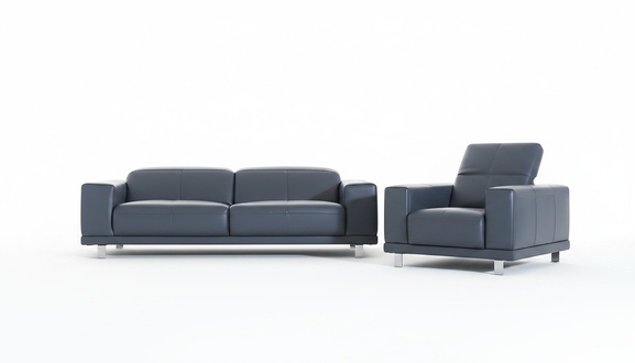 Luxus Designer Sitz Garnitur Sofa Couch Polster Set Leder 2+1 Couchen