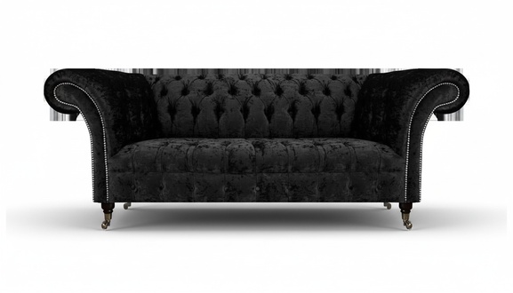 Luxus Dreisitzer Sofa Couch Wohnzimmer Chesterfield Stoff Polstermöbel