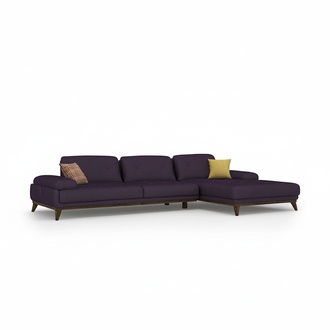 Luxus Eck Garnitur Wohnzimmer Lila Ecksofa L-Form Einrichtung Sofa Couch Neu