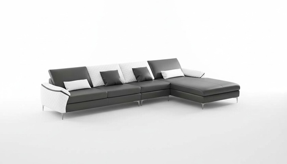 Luxus Eckgarnitur Ledersofa Ecksofa L Form Liege Couch Sofa Schwarz