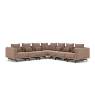 Luxus Ecksofa Couch L-Form Polster Textil Polstersofa Wohnzimmer