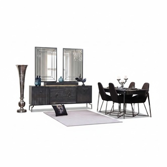 Luxus Esszimmer Set Esstisch + 6x Stühle Designer Set Essgruppe Garnitur