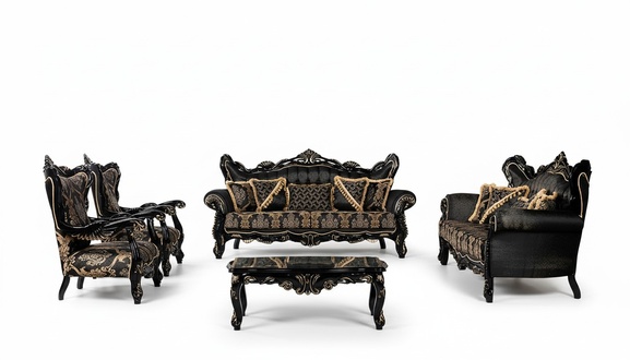 Luxus Garnitur Set 5tlg Sofagarnitur 3+3+1+1 Sitzer Couchtisch Sofa Sessel Sofas