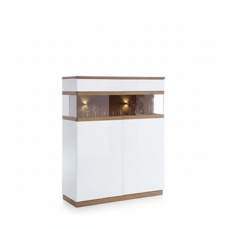 Luxus Glas Vitrine Holz Designer Schrank Vitrinen Regal Schränke Regale Möbel