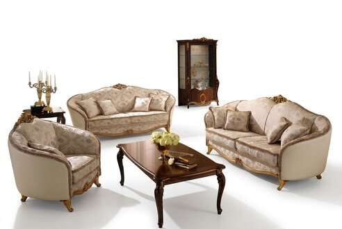 Luxus Klasse 2+1+1 Italienische Möbel Sofagarnitur Couch Sofa arredoclassic™