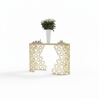 Luxus Konsole Design Konsolen Tisch Möbel Sideboard Einrichtung Gold