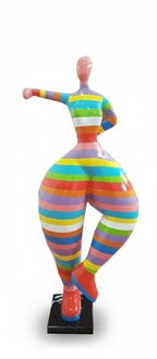 Luxus Laden Dekoration Handbemaltes 132cm Figur Statue Skulptur Deko