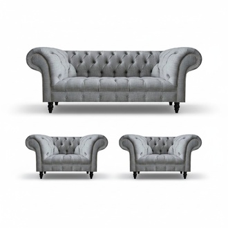 Luxus Möbel Sofagarnitur Couch Polster 3+1+1 Textil Sofa Set Garnitur