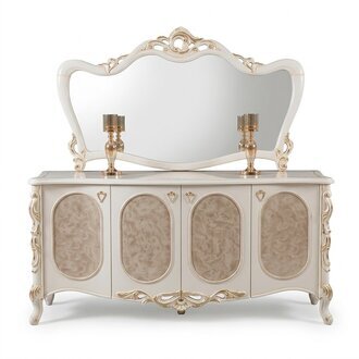 Luxus Möbel Wohnzimmer Sideboard Mit Spiegel Design Konsole Sideboard Holz