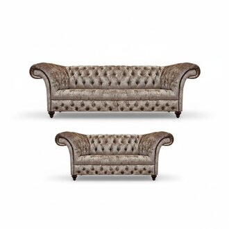 Luxus Neu Kompett 2x Sofas Design Möbel Einrichtung Chesterfield Wohnzimmer