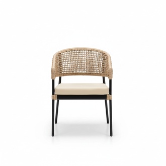Luxus Rattan Qualität Sessel Beige Stilvoll modernen Stil Luxus bestellen