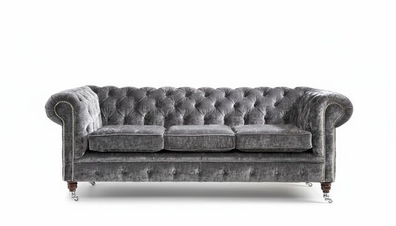 Luxus Samt Chesterfield Sofa Couch Polster Sitz Couchen Sofas 3Sitzer