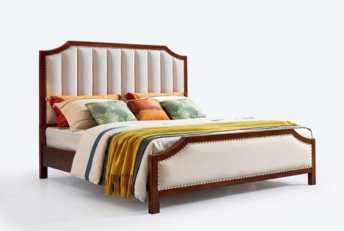 Luxus Schlafzimmer Bett Doppelbett Holz Bettrahmen Möbel Design Betten