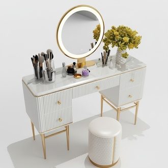 Luxus Schminktisch Spiegel Hocker Komplett Kommode Schlafzimmer