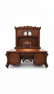 Luxus Schreibtisch Tisch Büro Office Antik Stil Barock Rokoko Barock