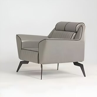 Luxus Sessel Arbeitzimmer Grau Sitz Einrichtung Neu Polstersessel