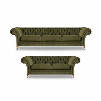 Luxus Sofa Dreisitze mit Zweisitzer Couch Modern Design 2x Sofas Chesterfield