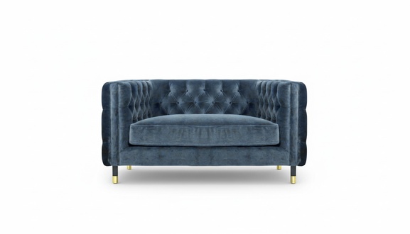 Luxus Sofa Zweisitzer Couch Wohnzimmer Polstermöbel Chestefield Textil