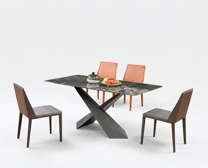 Luxus Tisch Säulen Tische Esszimmer Gruppe 5tlg. Set Garnitur Lehnstuhl
