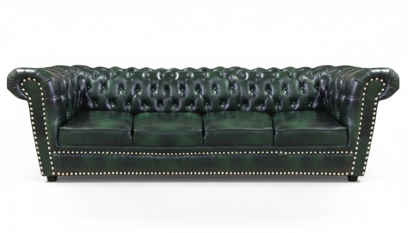 Luxus Viersitzer Sofa Couch Leder Chesterfield Wohnzimmer Polstermöbel