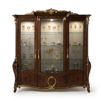 Luxus Vitrine Wohnzimmer Möbel Schrank Glas Vitrinen Designer Schränke Kommode